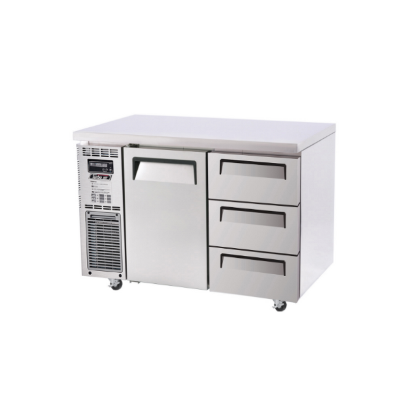 Turbo Air Undercounter 1 Door 3 Drawer Freezer