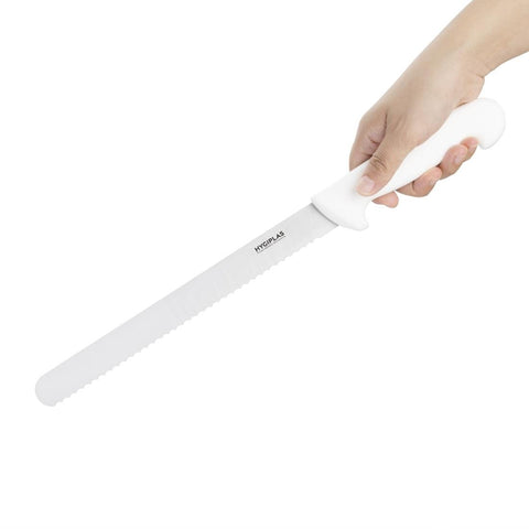Hygiplas Serrated Slicer White 255mm - C883