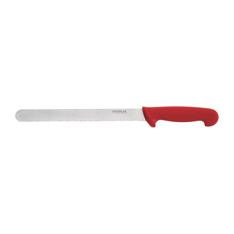 Hygiplas Serrated Slicer Red 255mm - C897