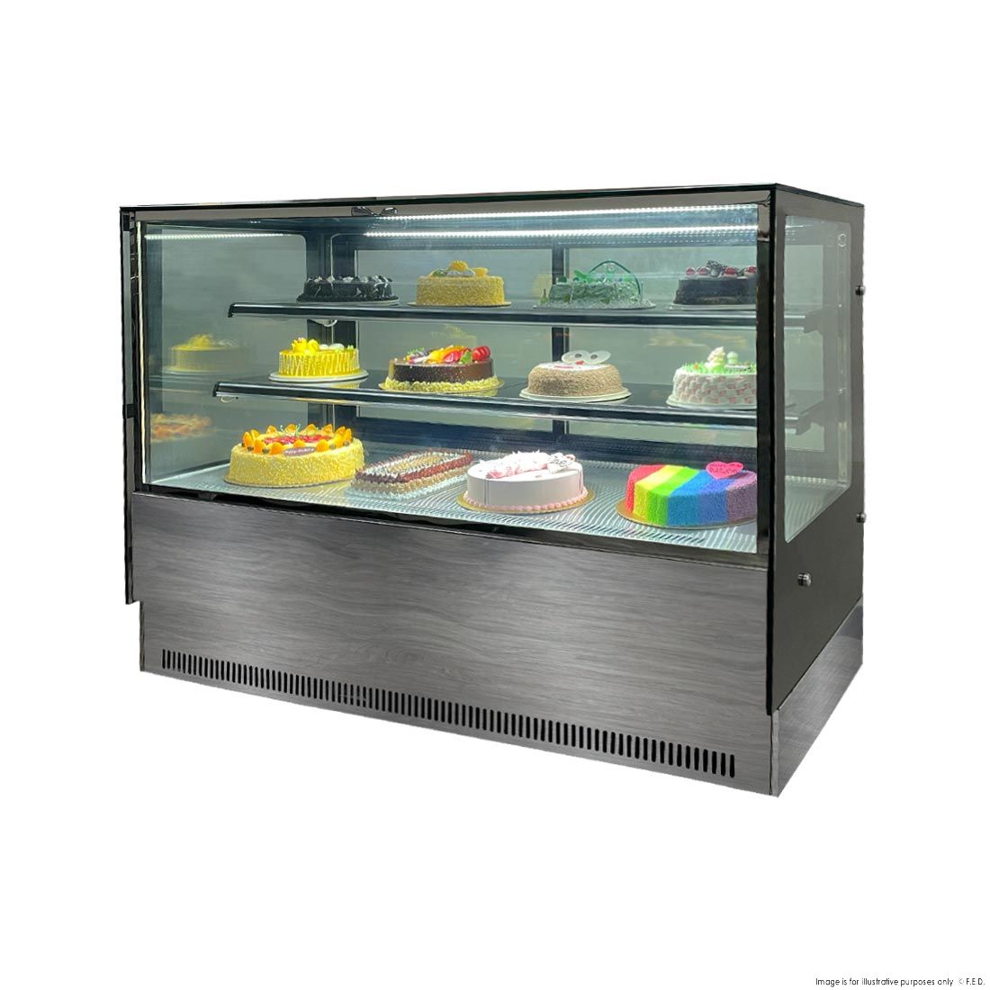 Bonvue Modern 2 Shelves Cake Or Food Display GAN-1800RF2