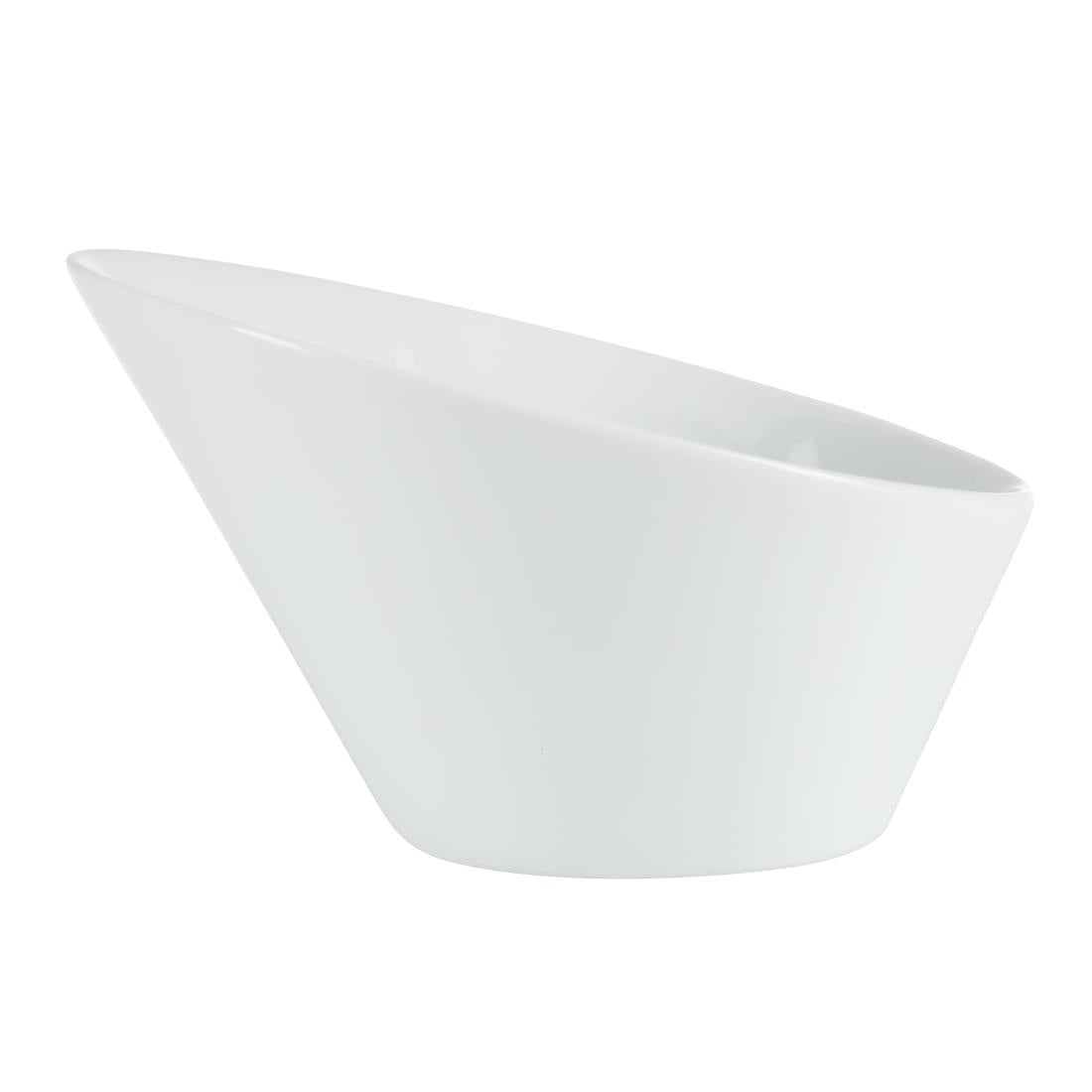 Olympia Whiteware Oval Sloping Bowls 154x 133mm 335ml (4 Pack) - CB079