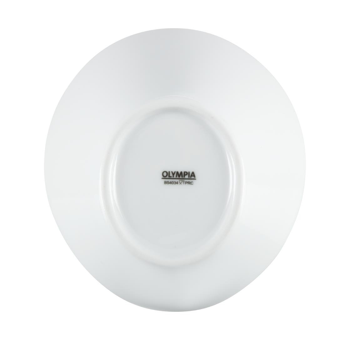 Olympia Whiteware Oval Sloping Bowls 154x 133mm 335ml (4 Pack) - CB079