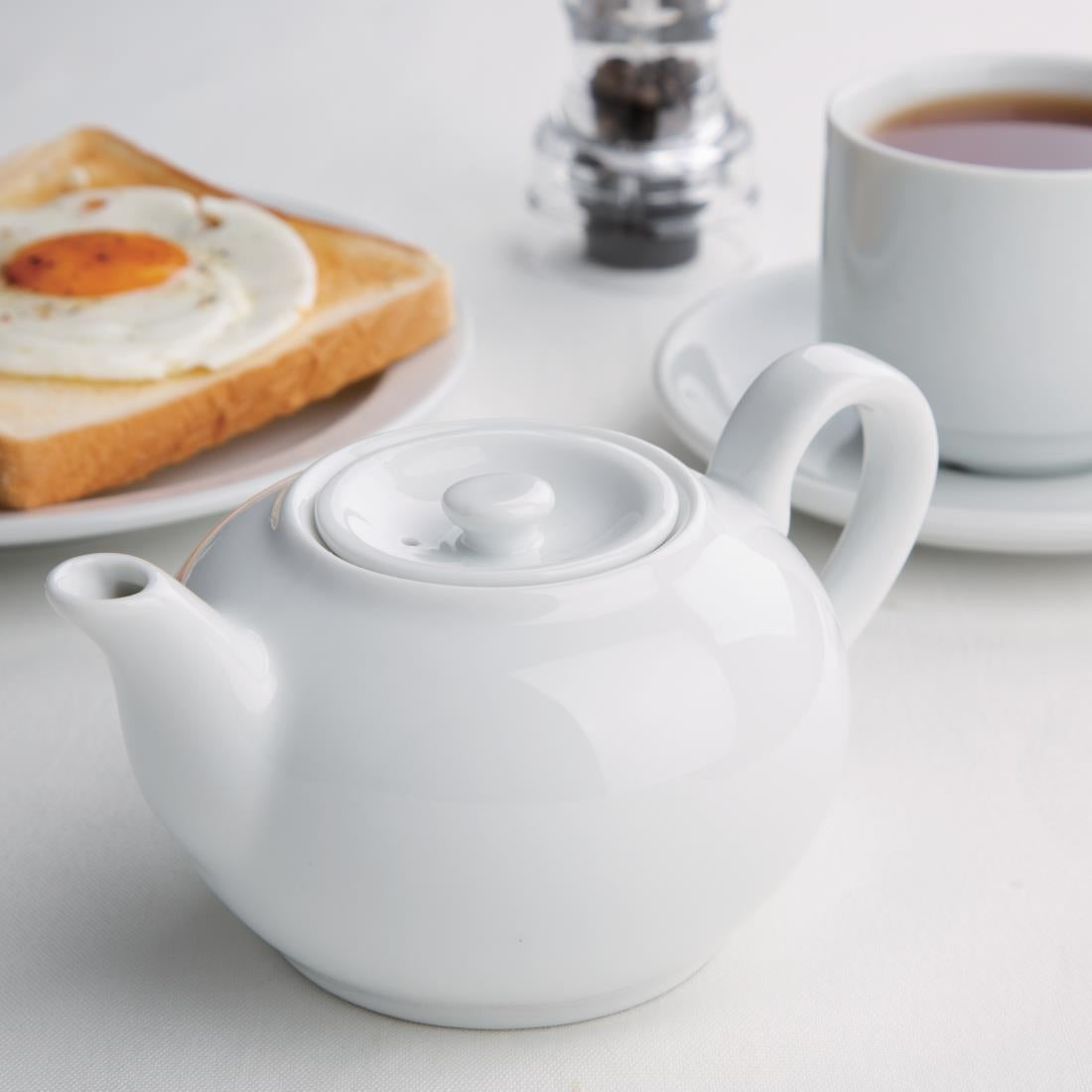 Olympia Whiteware Teapots 426ml (4 Pack) - CB473