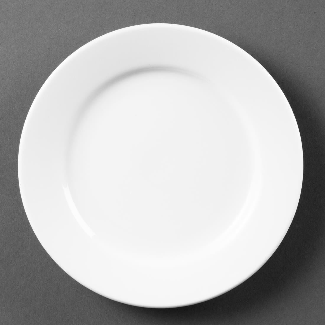 Olympia Whiteware Wide Rimmed Plates 165mm (12 Pack) - CB478