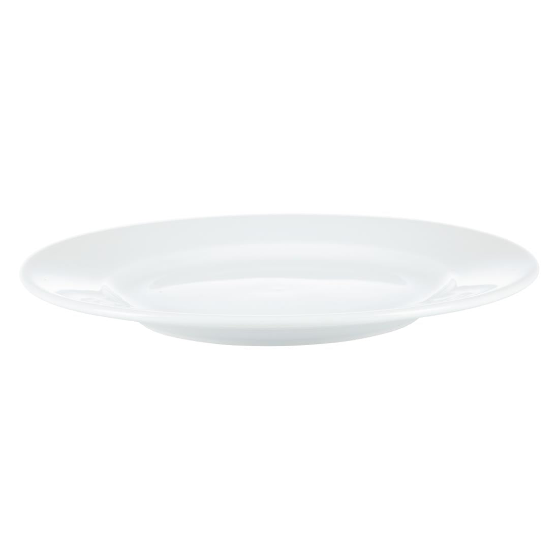 Olympia Whiteware Wide Rimmed Plates 202mm (12 Pack) - CB479