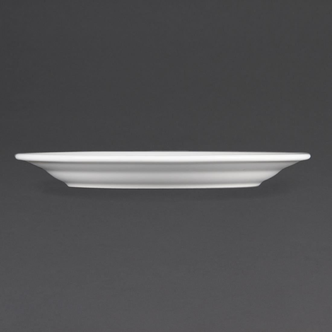 Olympia Whiteware Wide Rimmed Plates 230mm (12 Pack) - CB480