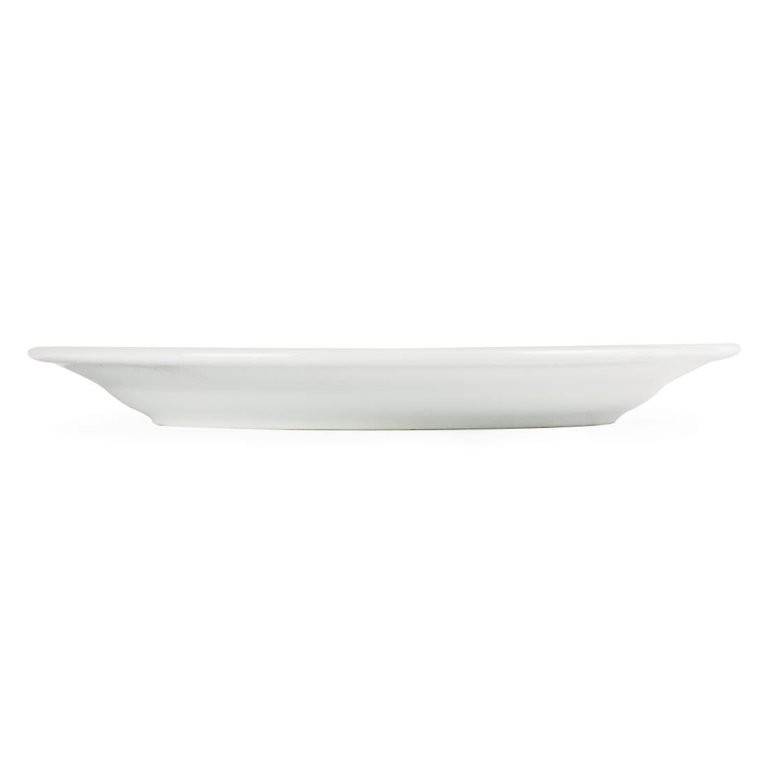 Olympia Whiteware Wide Rimmed Plates 230mm (12 Pack) - CB480