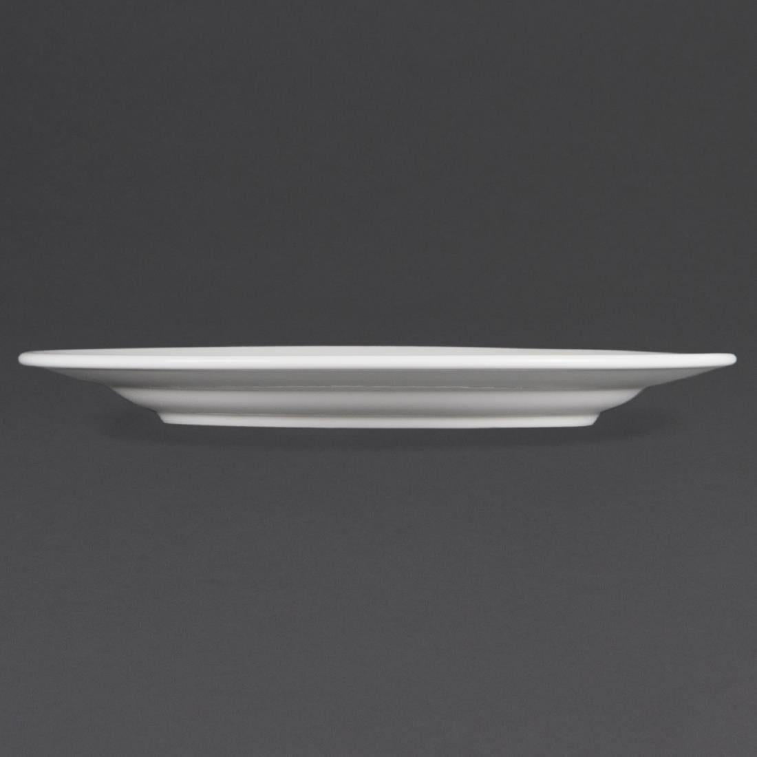 Olympia Whiteware Wide Rimmed Plates 310mm (6 Pack) - CB483