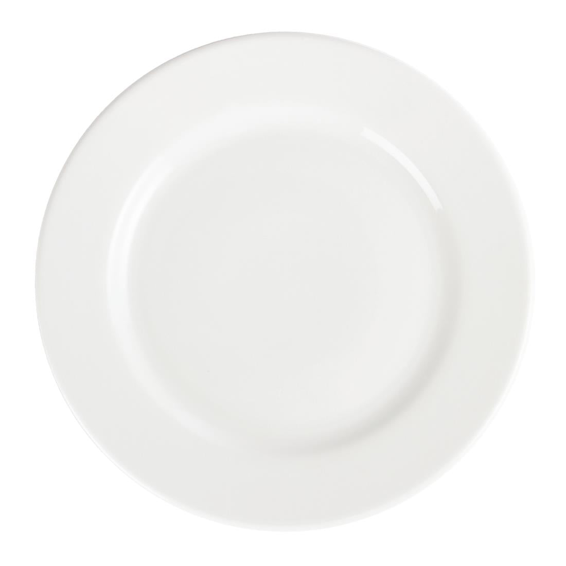 Olympia Whiteware Wide Rimmed Plates 310mm (6 Pack) - CB483