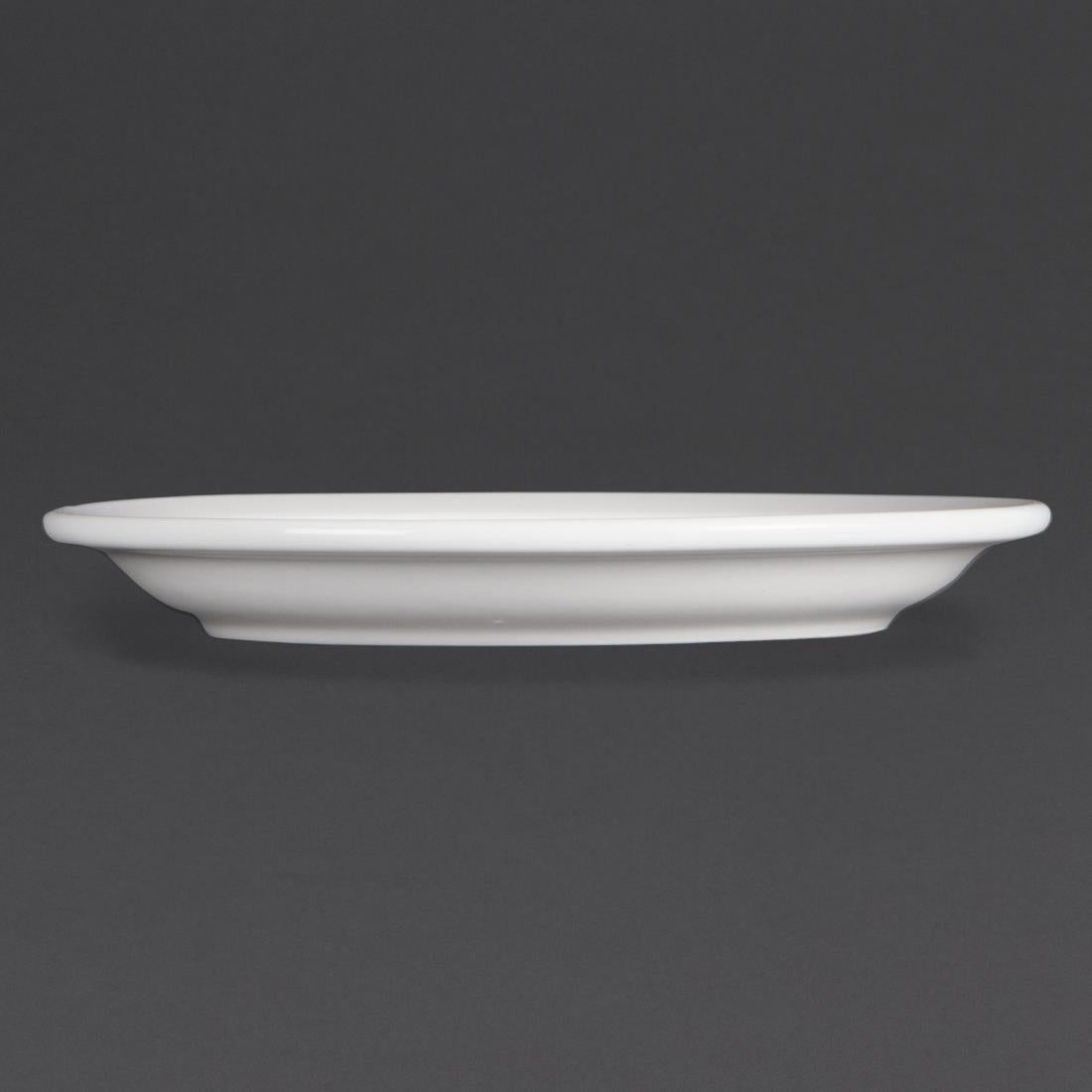 Olympia Whiteware Narrow Rimmed Plates 150mm (12 Pack) - CB486