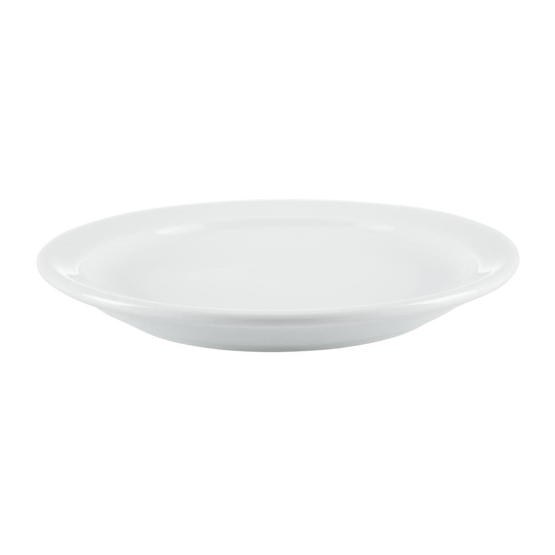 Olympia Whiteware Narrow Rimmed Plates 150mm (12 Pack) - CB486