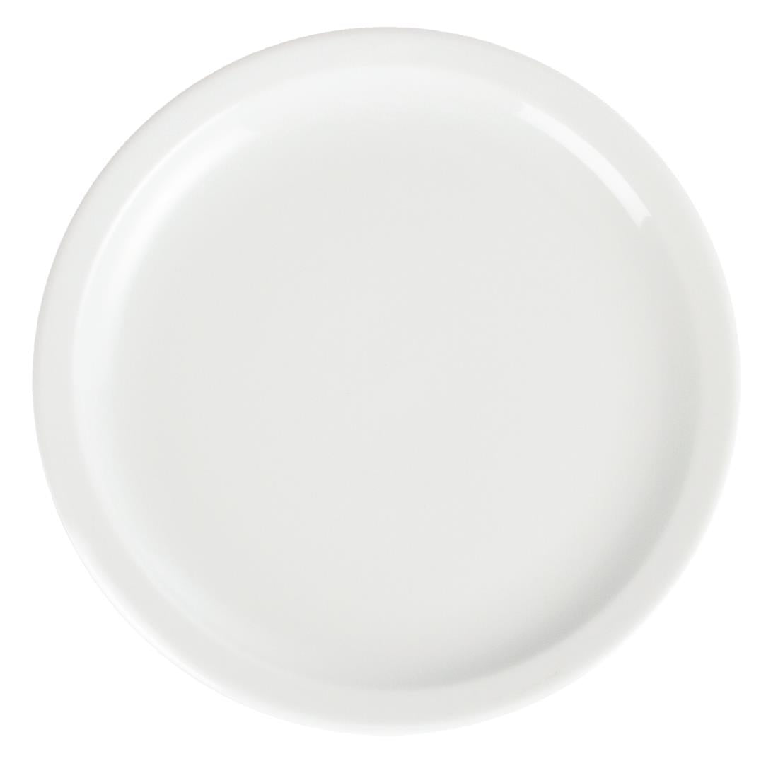 Olympia Whiteware Narrow Rimmed Plates 230mm (12 Pack) - CB489