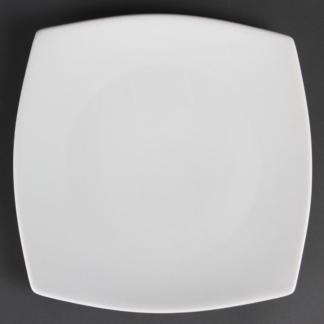 Olympia Whiteware Rounded Square Plates 270mm (6 Pack) - CB493
