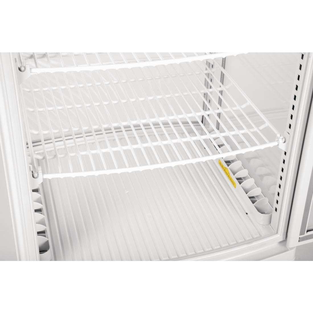 Polar C-Series Energy Efficient Curved Door Display Fridge White - 86Ltr