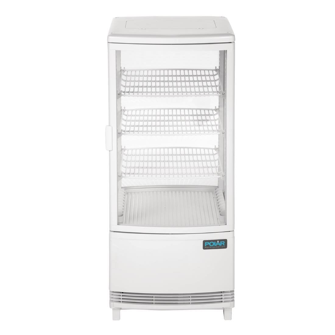 Polar C-Series Energy Efficient Curved Door Display Fridge White - 86Ltr