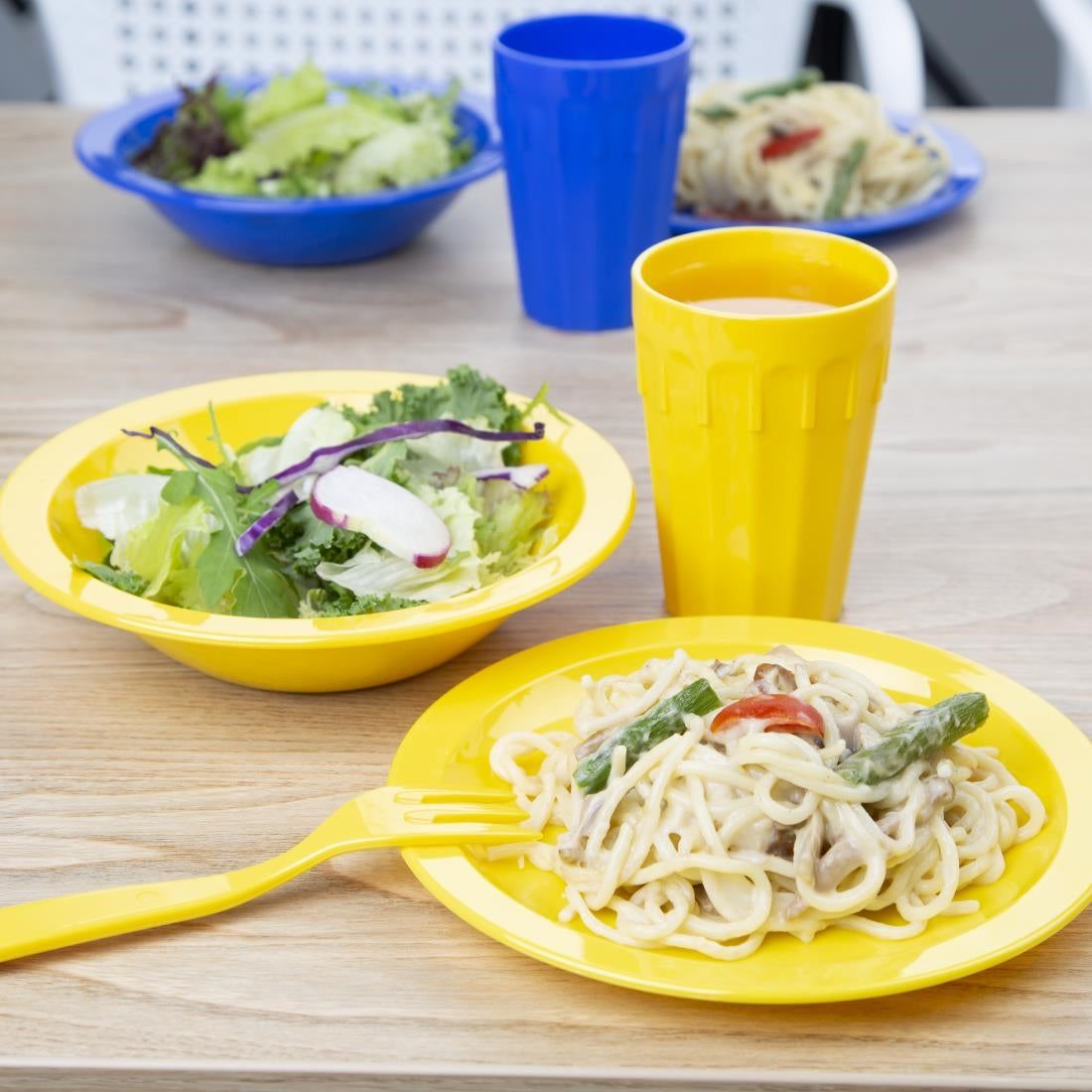 Olympia Kristallon Polypropylene Bowls Yellow 174mm (12 Pack) - CB771