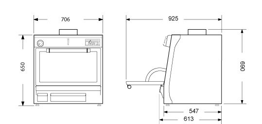 Semak Diamond Charcoal Oven GN 1/1 - 60Kg/h