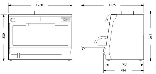 Semak Diamond Charcoal Oven GN 2/1 + GN 1/1 - 150Kg/h