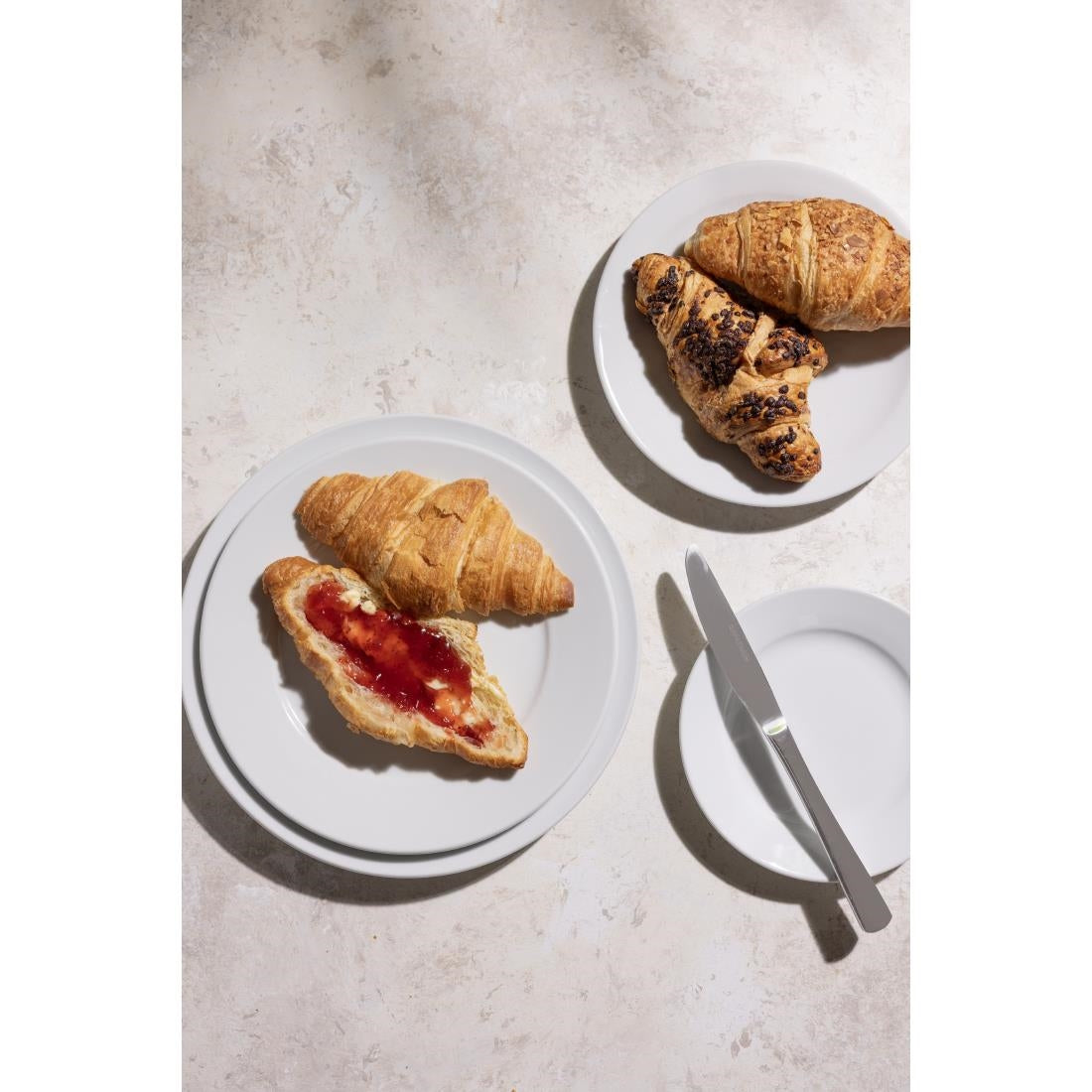 Olympia Athena Wide Rimmed Plates 165mm (Box 12) - CC206