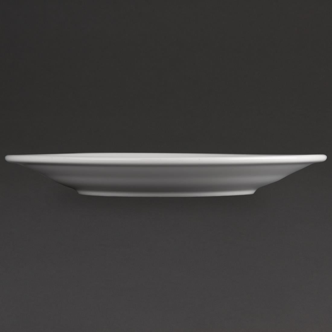 Olympia Athena Wide Rimmed Plates 203mm (Box 12) - CC207