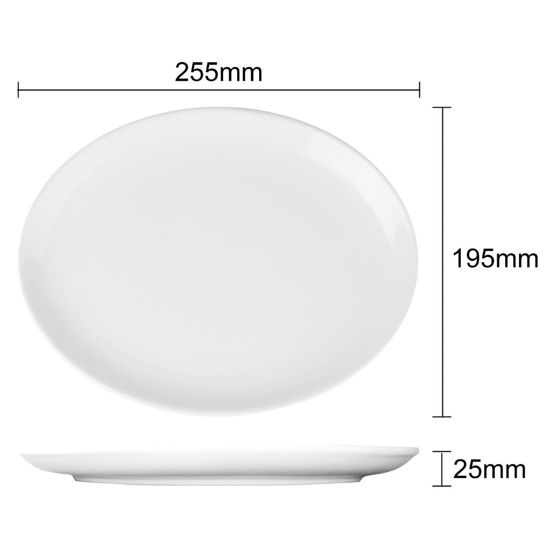 Olympia Athena Oval Coupe Plates (Box 12) - CC211
