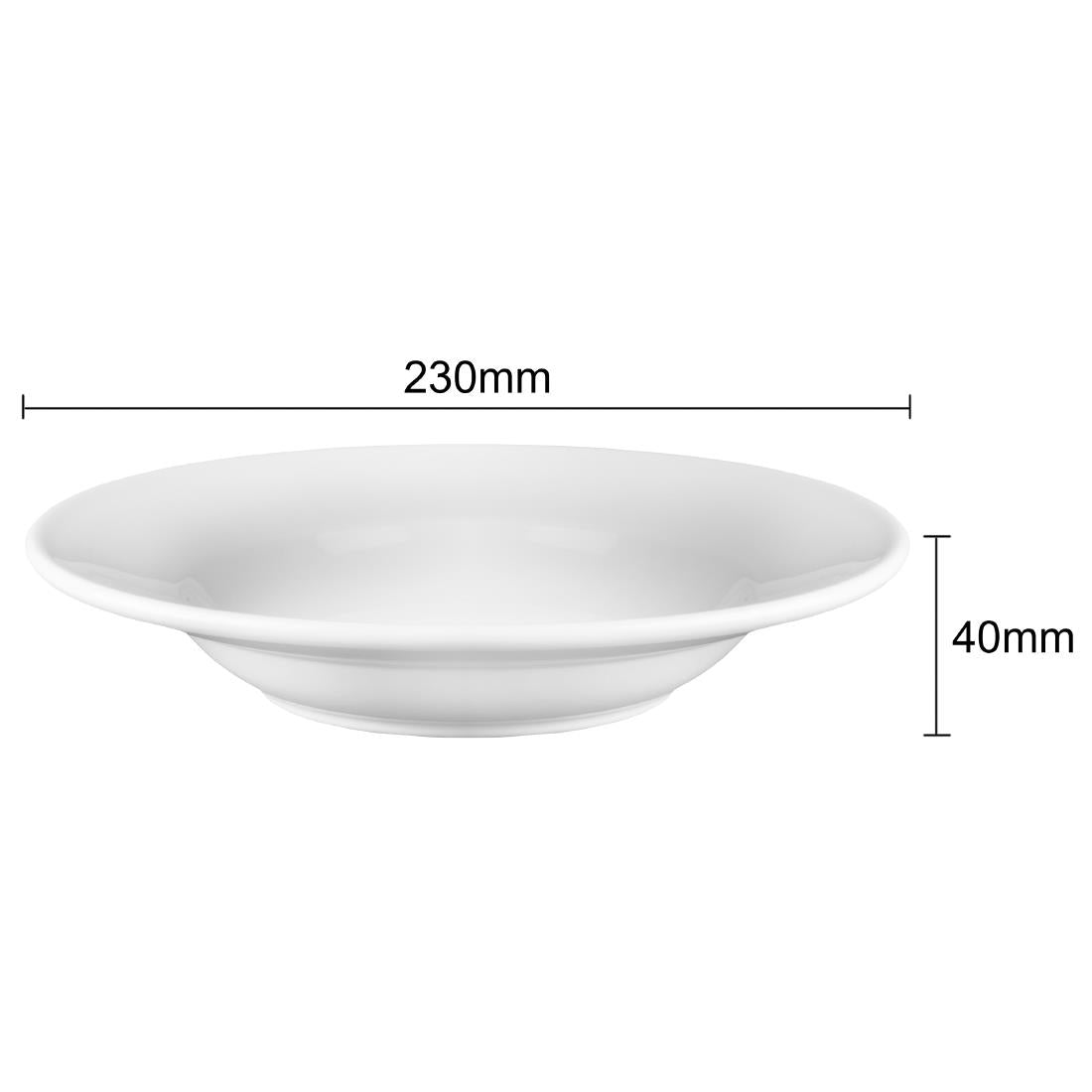 Olympia Athena Rimmed Soup Bowls (Box 6) - CC214