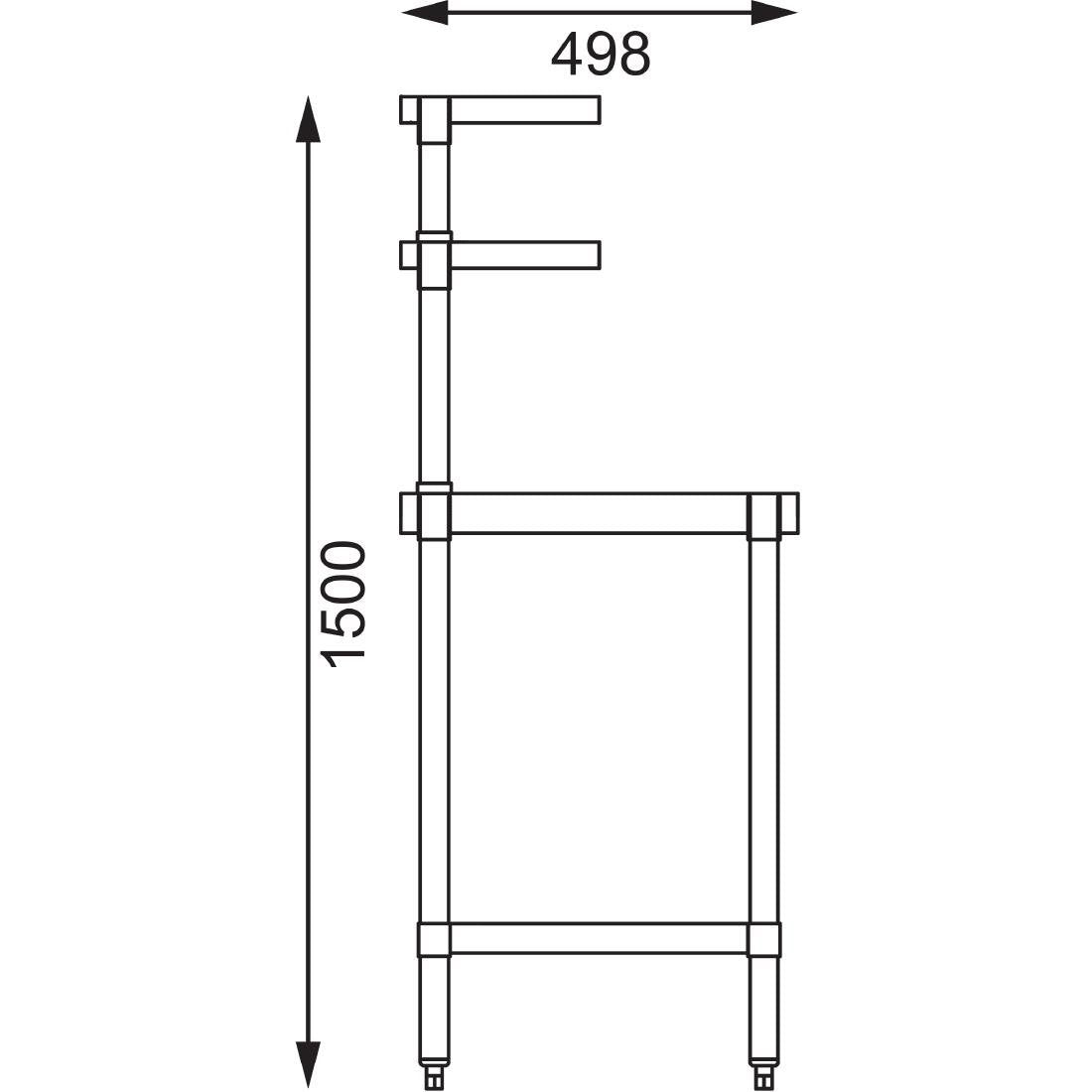 Vogue Stainless Steel Prep Station 1800x600mm - CC360