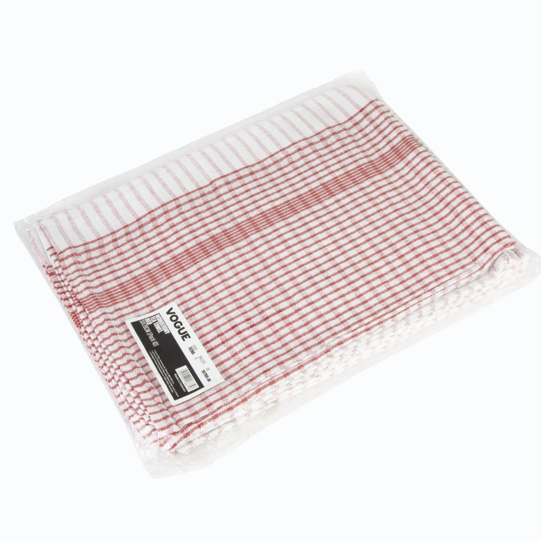 Vogue Wonderdry Red Tea Towels (10 Pack) - CC595