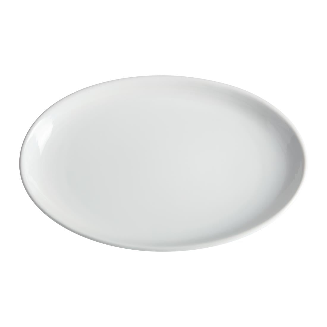 Olympia Whiteware French Deep Oval Plates 365mm (2 Pack) - CC891