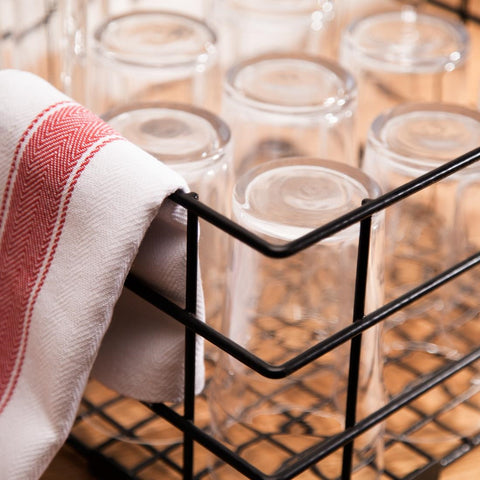 Vogue Wire High Sided Glass Basket 350mm - CD242