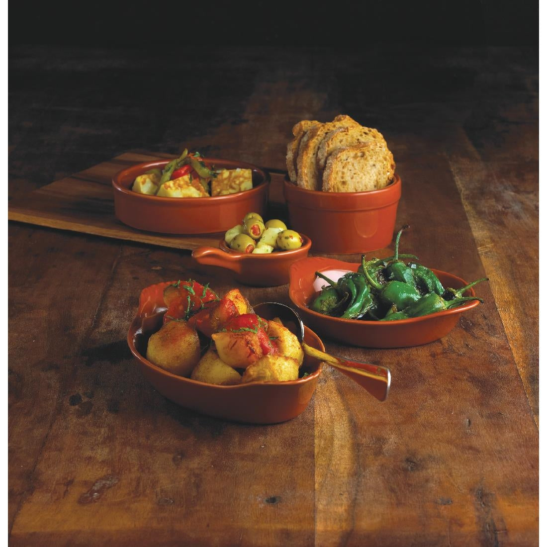 Olympia Tapas Rustic Mediterranean Large Dishes 134mm (6 Pack) - CD741