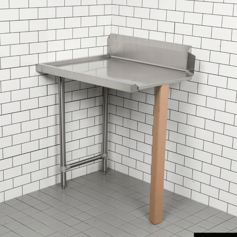 Modular Systems Clean Dish Table With Splashback CDT-1200R