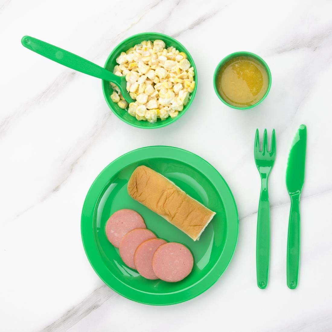 Olympia Kristallon Polycarbonate Spoon Green (12 Pack) - DL124
