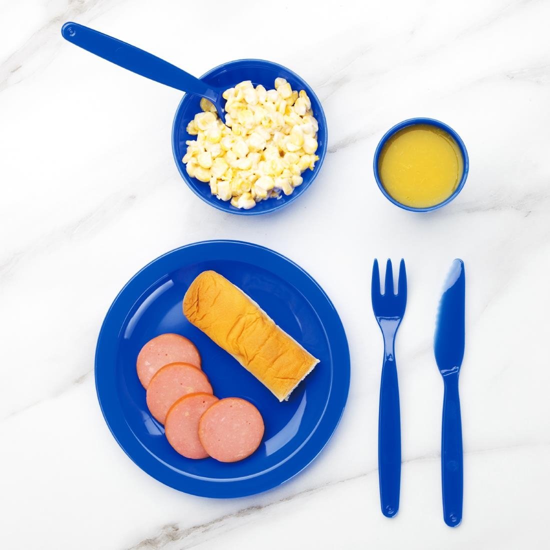 Olympia Kristallon Polycarbonate Spoons Blue (12 Pack) - DL125