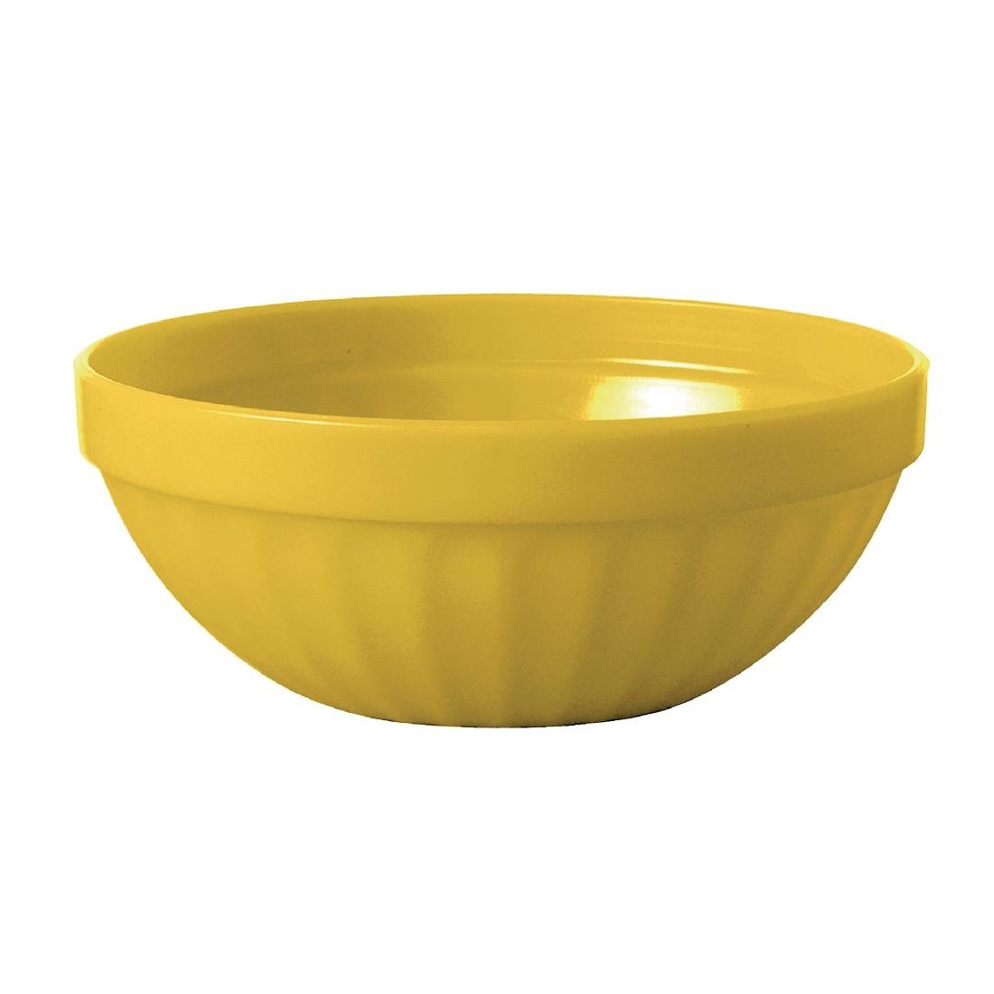 Olympia Kristallon Polycarbonate Bowls Yellow 102mm (12 Pack) - CE274