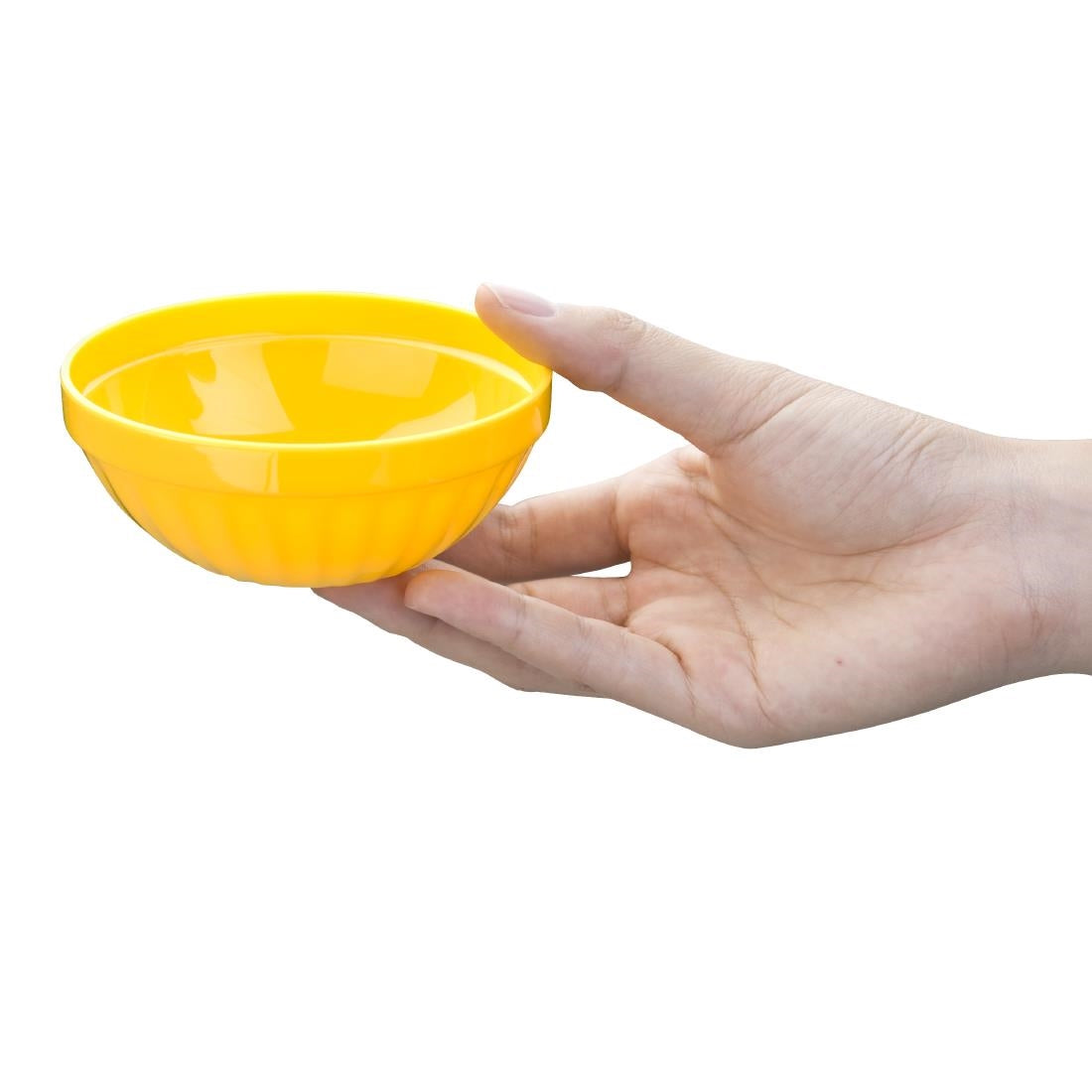 Olympia Kristallon Polycarbonate Bowls Yellow 102mm (12 Pack) - CE274