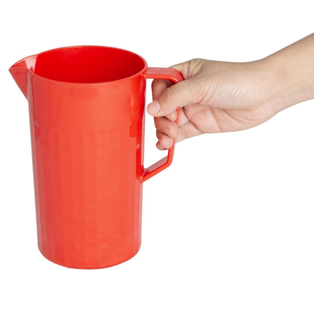 Olympia Kristallon Polycarbonate Jug Red 1.4Ltr - CE281