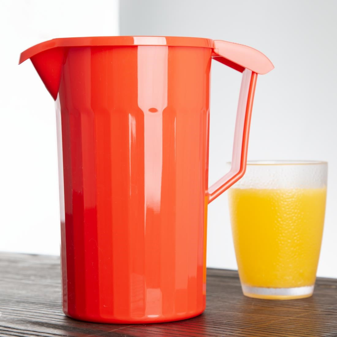 Olympia Kristallon Polycarbonate Jug Red 1.4Ltr - CE281