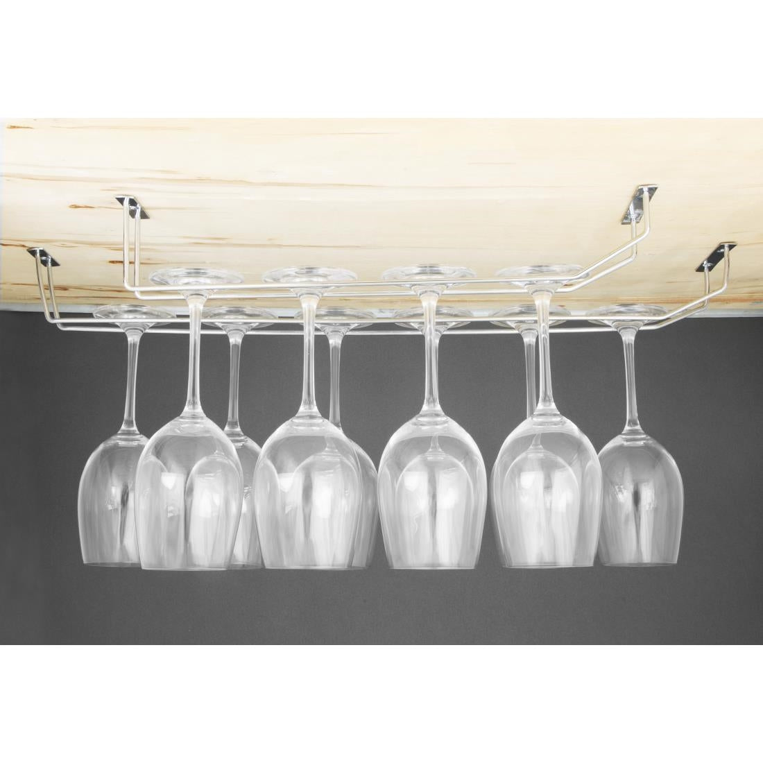 Olympia Wine Glass Rack Chrome 610mm - CE308