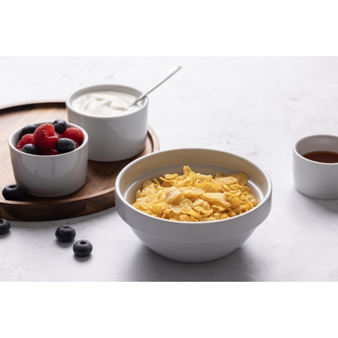 Olympia Whiteware Cereal Bowls 145mm (12 Pack) - CE530