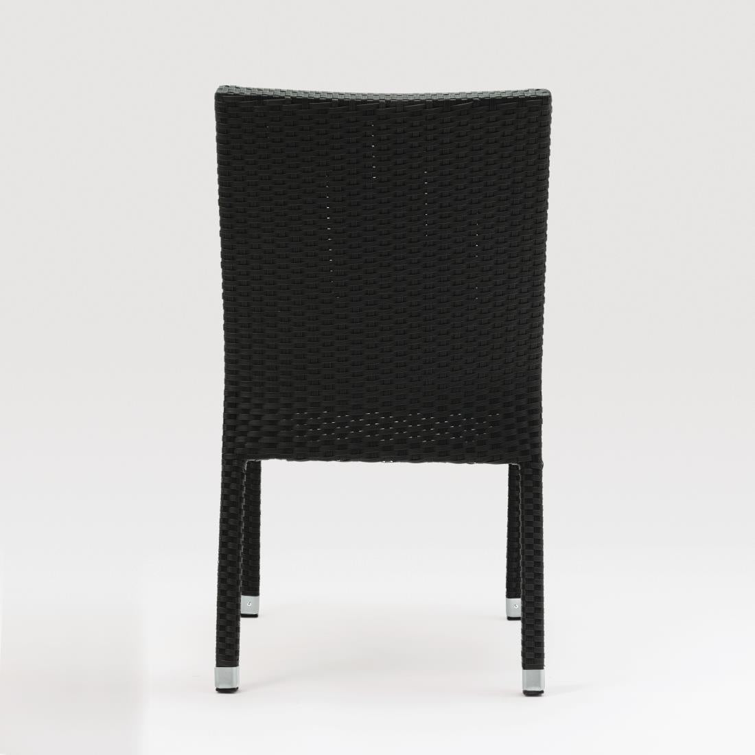 Bolero Wicker Side Chairs Charcoal (Pack of 4) - CF159