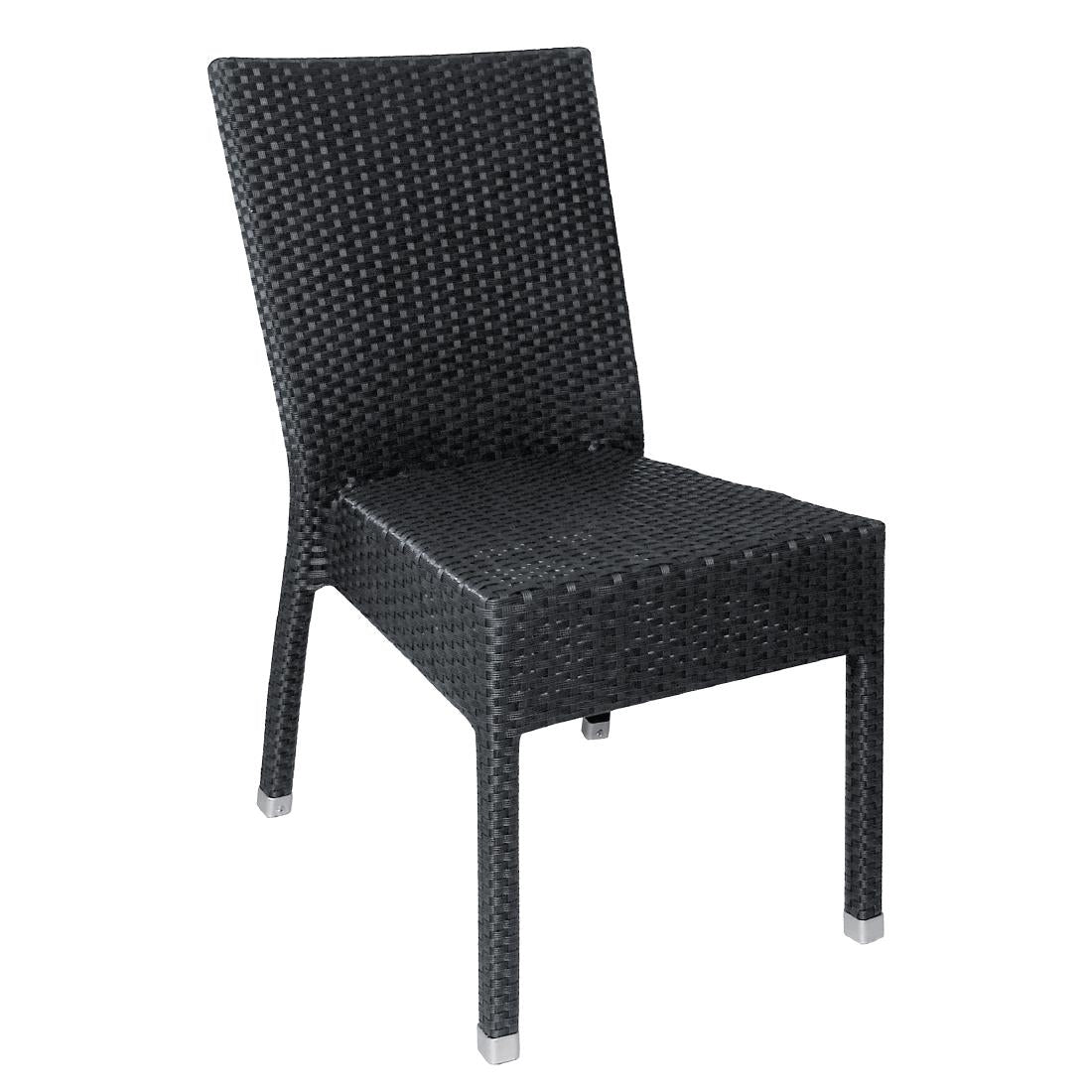 Bolero Wicker Side Chairs Charcoal (Pack of 4) - CF159