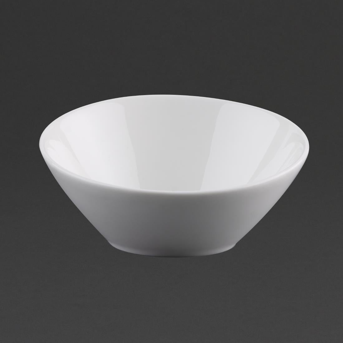 Olympia Lumina Oval Sloping Bowls White 148mm (6 Pack) - CF383