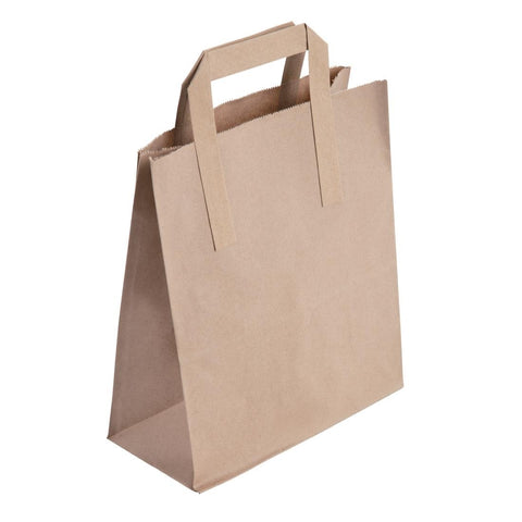 Fiesta Compostable Recycled Brown Paper Carrier Bags Medium (Pack of 250) - CF591