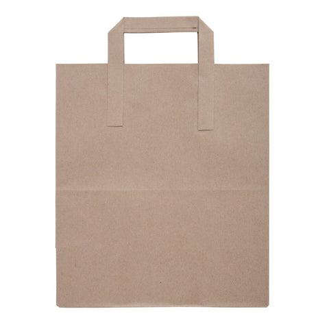 Fiesta Compostable Recycled Brown Paper Carrier Bags Large (Pack of 250) - CF592