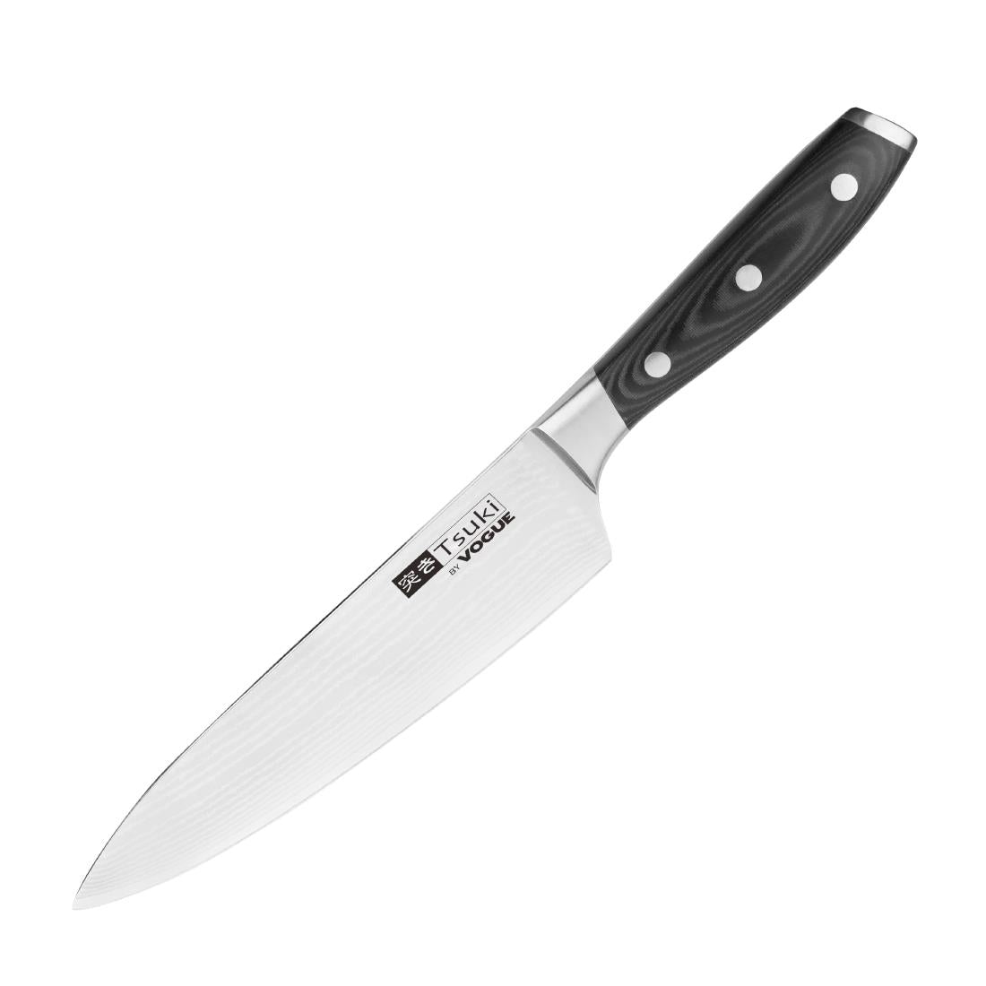 Vogue Tsuki Series 7 Chefs Knife Black 198mm - CF841