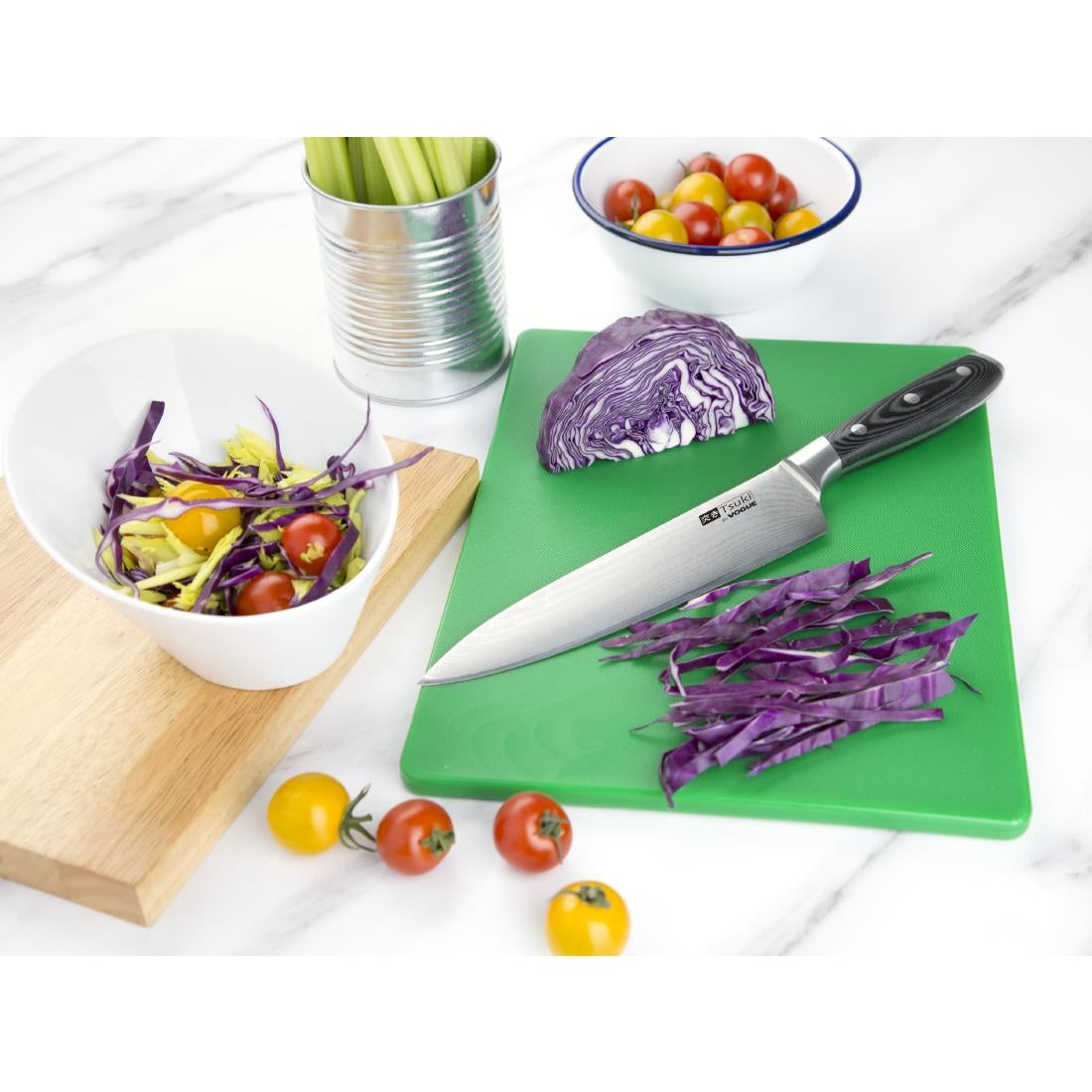 Vogue Tsuki Series 7 Chefs Knife Black 198mm - CF841