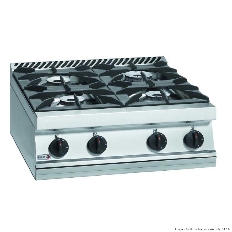 Ex-Showroom: Fagor 700 series natural gas 4 burner SS boiling top - CG7-40H-NSW1883