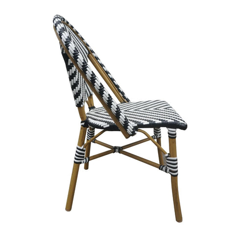 Bolero Parisian Style Rattan Side Chair Black (2 Pack) - CH111