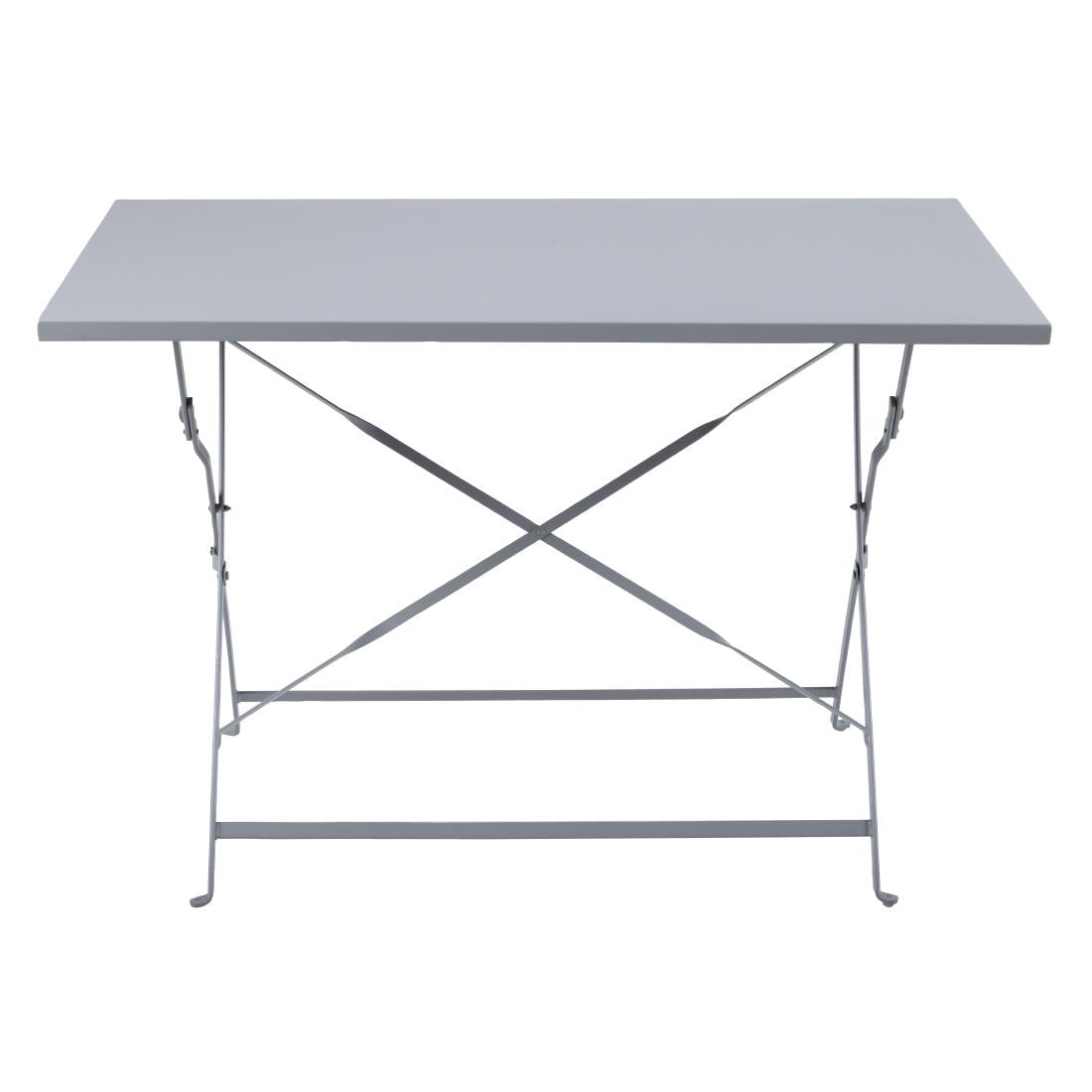 Bolero Pavement Style Folding Table Grey 1100mm x 700mm - CH969